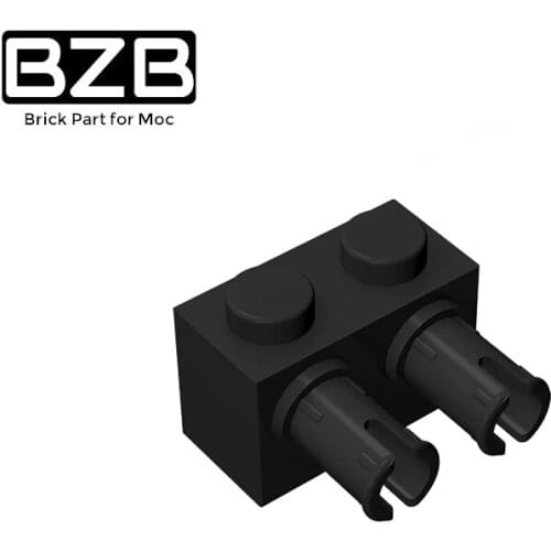 BZB MOC 30526 1x2 Creative Building Block Model With Two Bolt Bricks Kids Toys DIY Technical Brick Parts Best Gifts