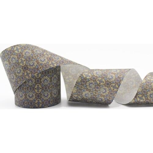 Flowers Pattern Printed Grosgrain Ribbons Design Customized ​Logo for Hair Bows DIY Handmade Materials 10/25/50 Yards