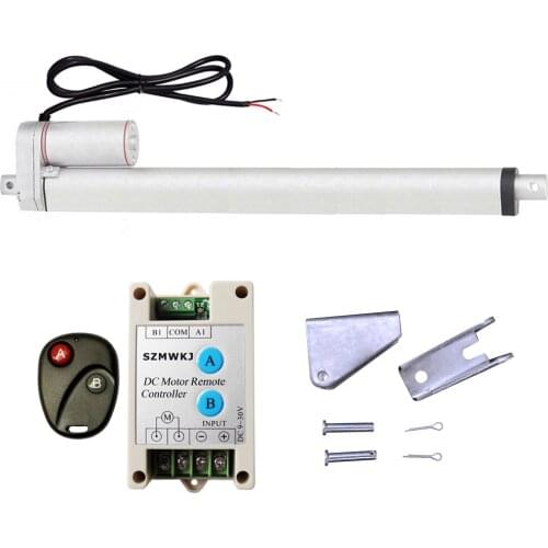 450mm=18 Inches Stroke 150KG load Linear Actuator &Wireless Remote Controller & Brackets-DC 12Volt linear tubular motor motion