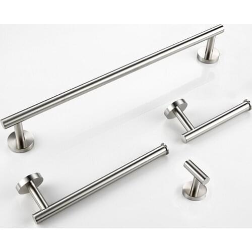 Bathroom Set Paper Shelf Towel Rack Bathrobe Kit Clothes Hook Black Gold Stainless Steel Accessories Bedroom Kitchen 4 Piece Set