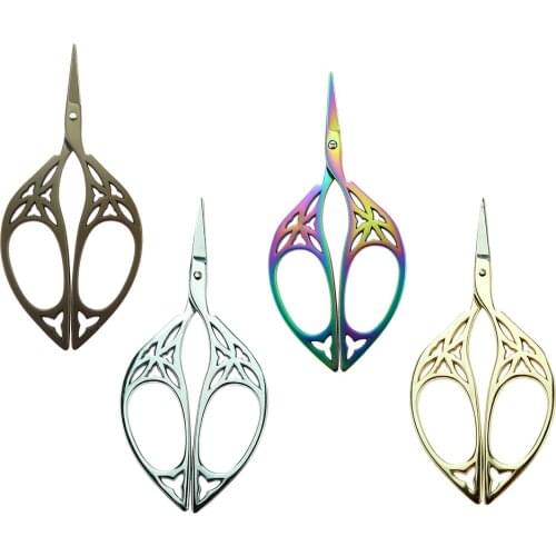 Leaf Shape Stainless Steel Sewing Scissor Shear Tailor Dressmaking Scissors