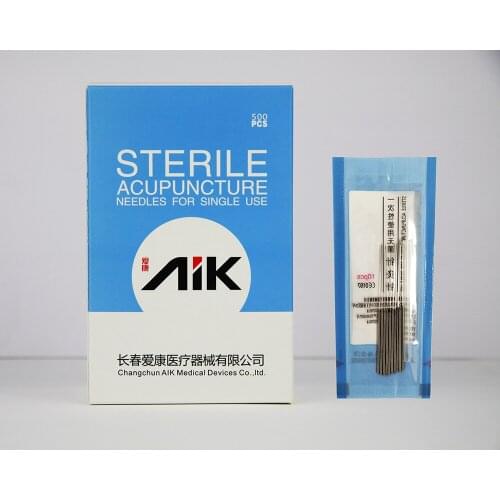 AIk disposable sterile acupuncture needle 500 pcs 10 needles with one tube for acupuncture therapy 0.18/25/30/35mm