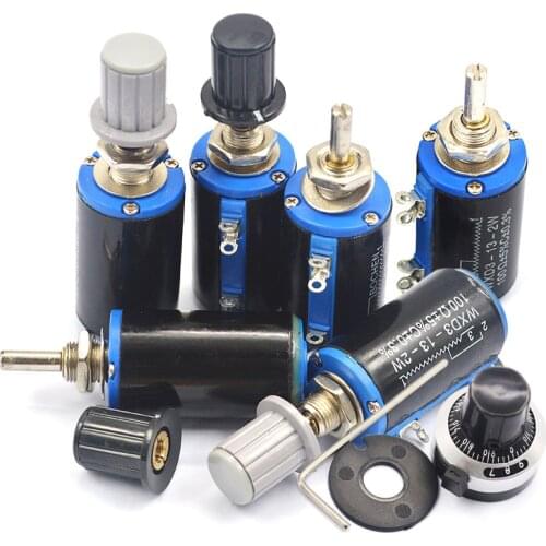 WXD3 Potentiometer Knob Kit With Digital Scale ,4mm Bakelite Knob for WXD3-13-2W Multiturn Potentiometer