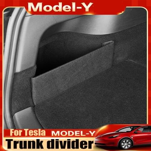 Applicable to 2021 Tesla Modely Trunk Separator, Rear Box Side Storage Separator, and Decorative Accessories