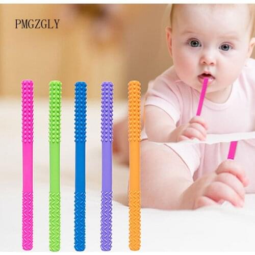 20 PC Baby gutta percha teething ring silicone hollow tooth tube baby tooth toys hand molars stickc Baby Pacifier Feeder teether