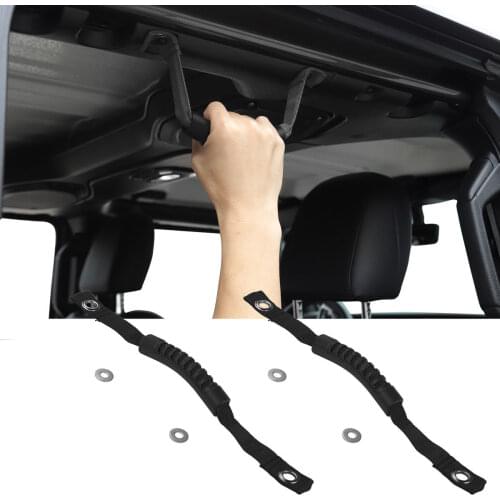 1 Pair Grab Handles Handle Black for 2018 for Jeep Wrangler JL JLU Sahara Rubicon