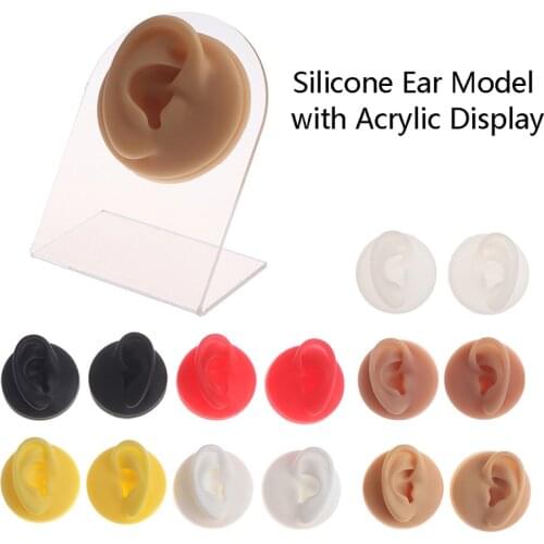 1PC Soft Silicone human Ear Mouth Eye Tongue Navel Model Display Puncture display simulation for jewelry display teaching tool