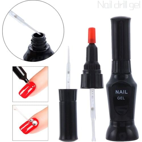 1Pcs Clear Nail Art Rhinestone Gel Super Sticky Nail Polish Adhesive Gel for DIY Nail Art Crystal Gems Diamond Decoration 10ml