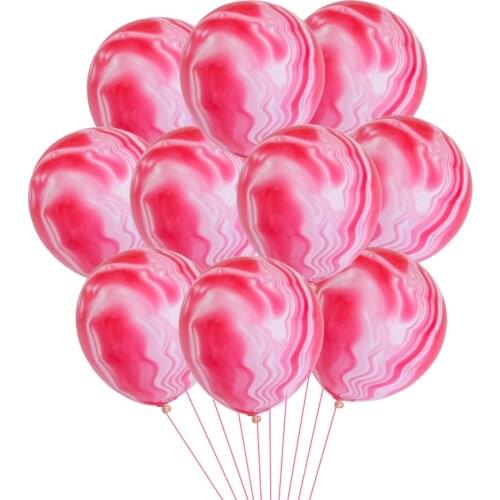 10pcs Colorful Marble Agate Balloon 10inch Latex Air Balloon Happy Birthday Balloon Baby Shower Decoration Kids Party Supplies