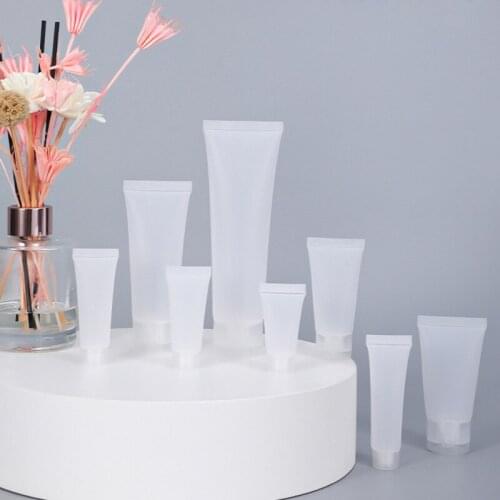 100pcs 20/30/50/100ml Travel Empty Cosmetic Tube Squeeze Facial Cleansing Container Hand Cream Bottle Lotion Sample Pot Gel Box