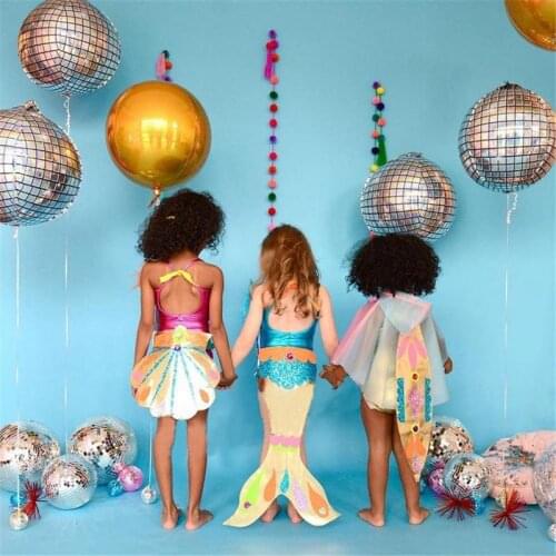 20pcs 22inch New Gradient Color 4D Disco Balloon Helium Birthday Party Wedding Decorations Balloons Photo Props Toys