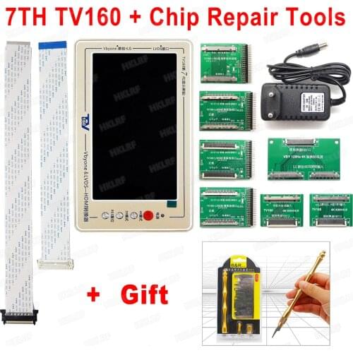 2021 TV160 7th Generation Vbyone LVDS TO HDMI-compatibTester With Repair tools LVDS signals include VASA, JEIDA Format