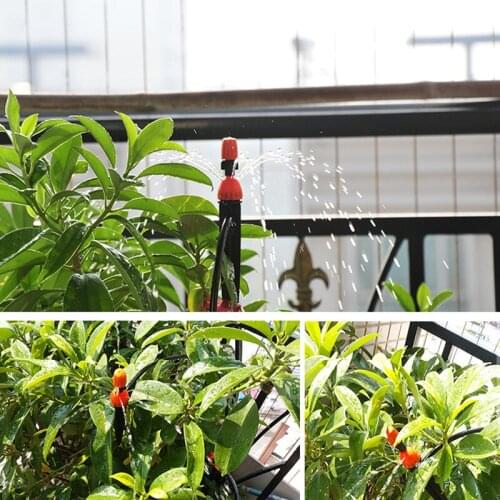 25pcs Garden Watering Drip Irrigation Sprinkler Adjustable 360 Degree Drippers Inserting Ground Fit 4/7mm Hose Greenhouse Yard