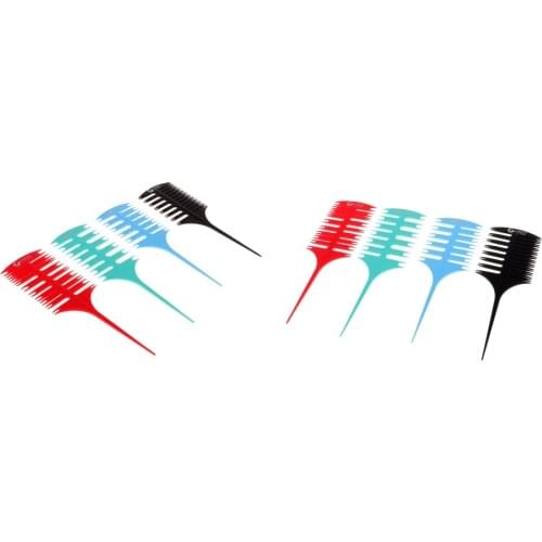 8Pieces Sectioning Weaving Highlighting Hair Comb Dyeing Hair Combs Tool