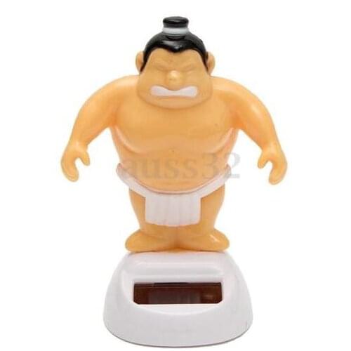 Sumo Wrestler Solar Powered Dancing Bobble Toy Home Desk Car Ornament Xmas Gift
