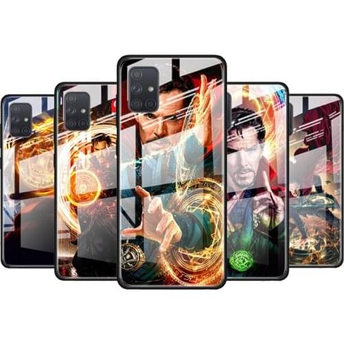Doctor Strange Marvel hero for Samsung Galaxy S21 Ultra A71 A51 4G 5G A91 A81 A41 A31 A21 A11 A01 Tempered Glass Phone Case