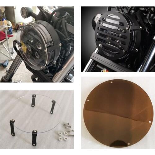 Black Slope Cut Headlight Grill Cover For Honda Rebel CMX250 Rebel 500 Headlight cover headlight glass transparent glass headla
