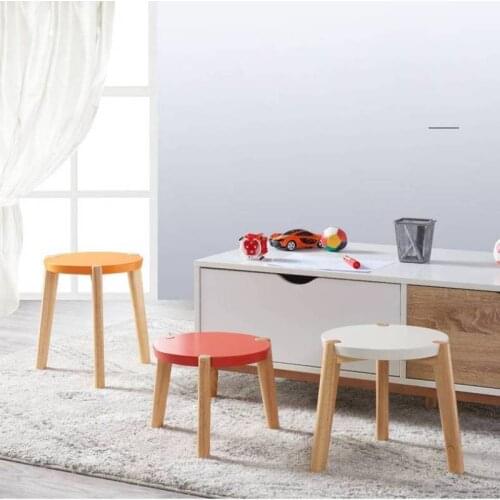 Solid Wood Childrens Furniture Shoe Seat Low Stool Household Modern Simple Sitting Room Sofa Seats Nordic Coffee Table Stools