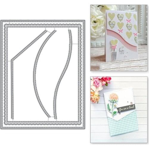 Background Metal Cutting Dies New Frame Scrapbooking For Making Cards Decorative Embossing DIY Crafts Stencils