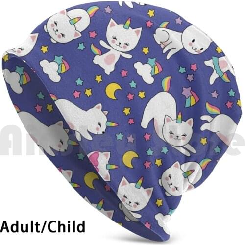 I Believe In Meowgic Caticorn Gift For Girls Beanies Knit Hat Hip Hop Birthday Unicorn Dadacorn Cool Unicorn