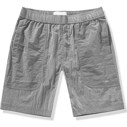 Summer Mens Metallic Nylon Comfortable Shorts Five-point Pants