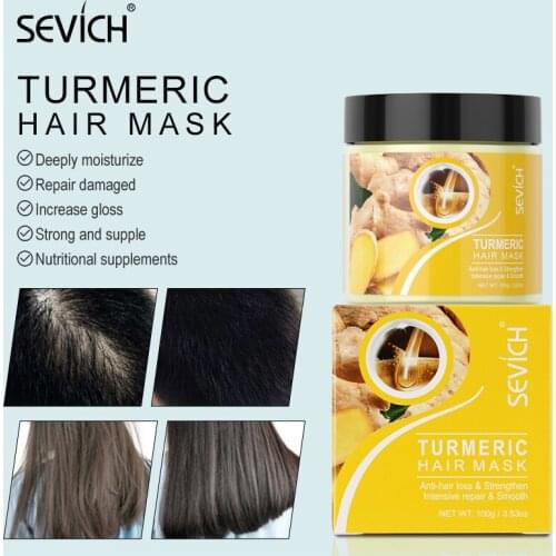 Sevich Hair Treatment Mask Deep Moisturizing Conditioner Strengthen Hair Root Anti-hair loss Turmeric Hair Mask For All Hair
