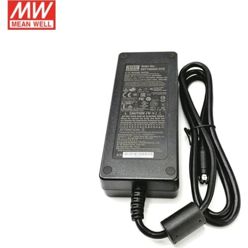 Meanwell GST160A24-R7B Level VI Desktop Adapter 110V/220VAC to 24V DC 6.67A 160W MEAN WELL Adaptor Power Supply Power DIN 4Pin