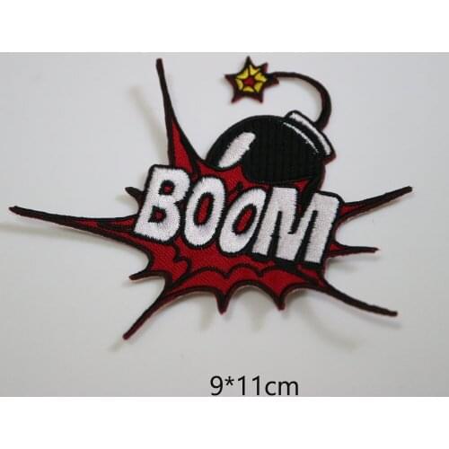 Fashion punk embroidery patches for clothing 3D embroidered DIY iron on patch appliques for hat bags jeans jackets