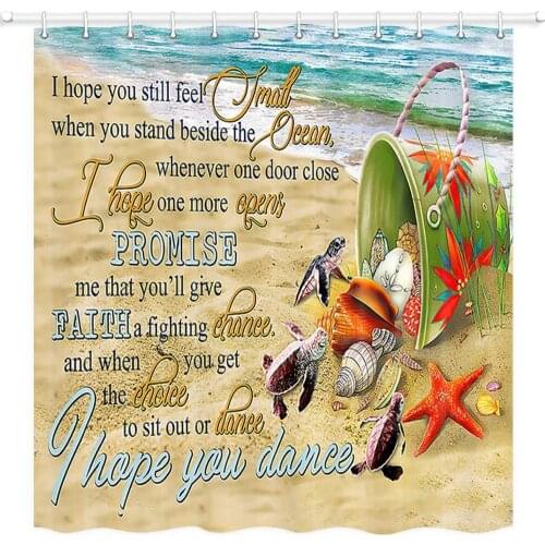 Cartoon Anime Kanagawa Sea Shower Curtain Windproof Bathroom Decoration Home Decoration