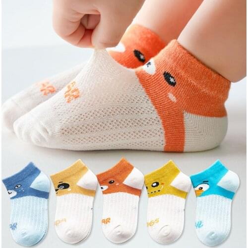 NewBorn Baby Socks Thicken Mesh Socks Cartoon Bear Comfort Cotton Newborn Socks Kids Boy Baby Clothes Accessories for 0-12 Years