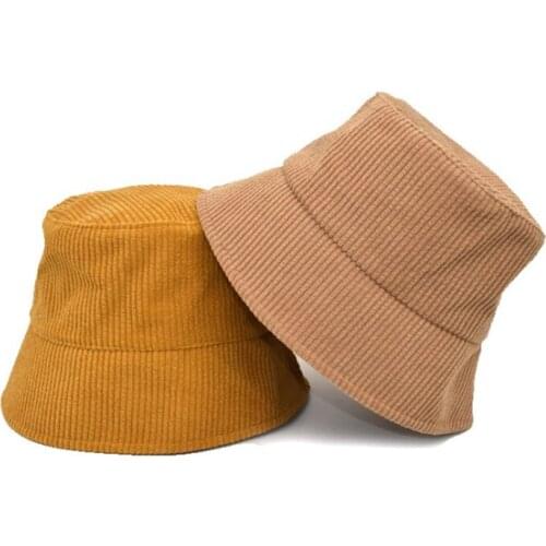 2021 Woman Cotton Bucket Hats Women Summer Sunscreen Panama Hat Men Pure Color Outdoor Fisherman Hat Beach Cap