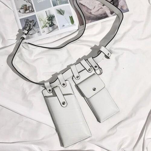 Women PU Leather Waist Fanny Pack Belt Bag Travel Hip Bum Chest Small Phone Pouc 20CA