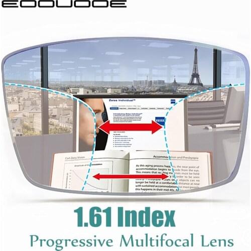 1.61 Index Progressive Lenses Free Form Multifocal Aspheric Resin Optical Prescription Brand Eye Glasses Lenses