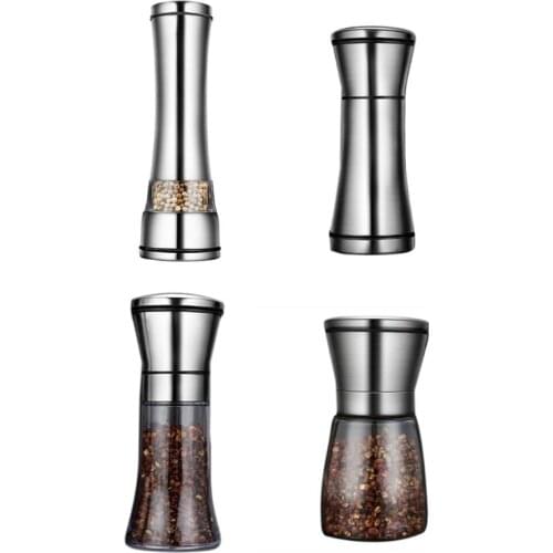 Manual Pepper Grinder Stainless Steel Coarseness Adjustable Salt Spice Mill Tool