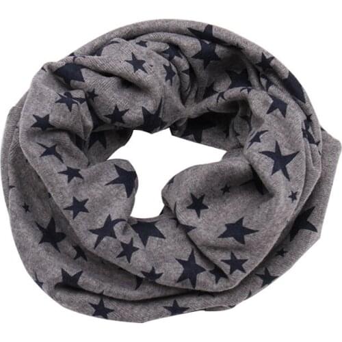 Children Warm Scarf Kids Collars Autumn Winter Outdoor Neck Warmer O Ring Scarf Baby Cotton Neck Scarf Cute Print For Kids