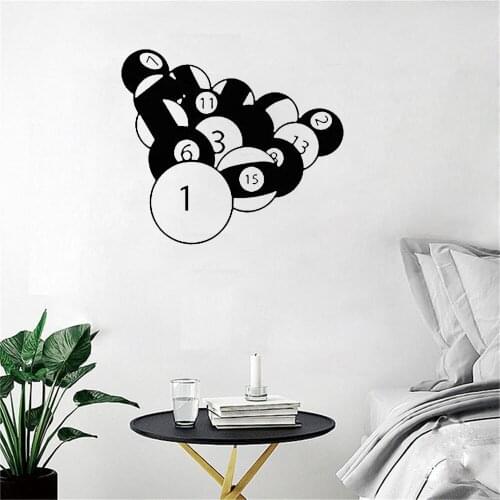 Sport Billiards Wall Stickers Pool Game Ball For Playroom Club Man Cave Wall Decals Vinyl Decor Stickers Art Mural ph570