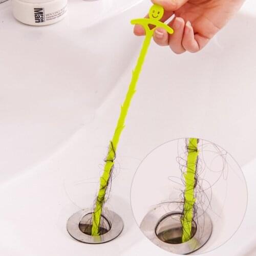 Bathroom Hair Sewer Cleaning Brush Kitchen Sink Tub Toilet Dredge Pipe Snake Brush Tools Creative Bathroom Kitchen Accessories