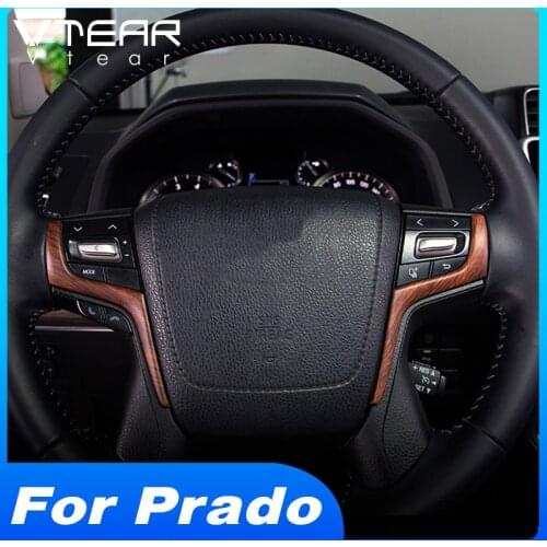 Vtear For Toyota LAND CRUISER Prado 150 interior Frame decoration steering wheel Trim Car styling cover accessories parts 2020