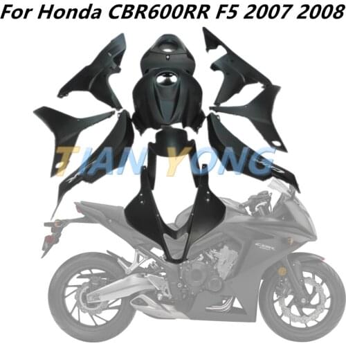 Matte black Motorcycle Fairings protection cover ABS Plastic High Quality For Honda CBR 600RR F5 2007 2008 CBR600RR 2007-2008