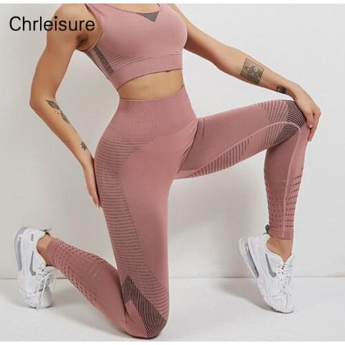 CHRLEISURE High Waist Leggings Women Fitness Sexy Seamless Leggings Hollow Printed Workout Pants Push Up Slim Elasticity Leggins