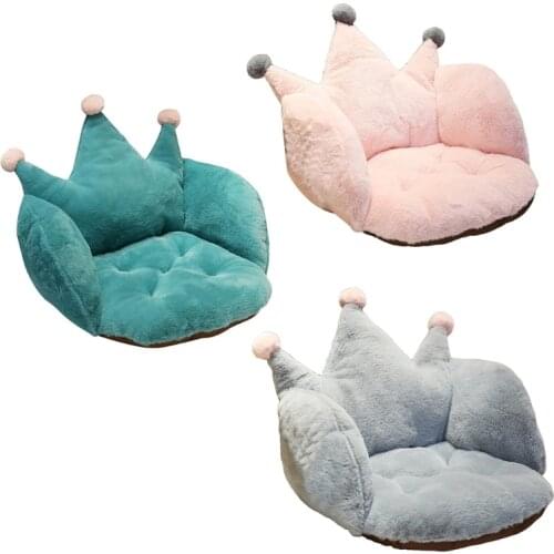 Cat Winter Warm Bed Solid Color Crown Shaped Pet Plush Pillow Stuffed Seat Cushion Sofa Chair Back RestDrop Ship
