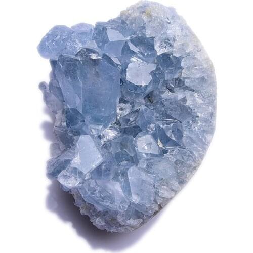 1PC Madagascar Natural Celestite Mineral Healing Crystal Cluster Sky Blue Irregular Gem Stone Specimen Home Decor Quartz