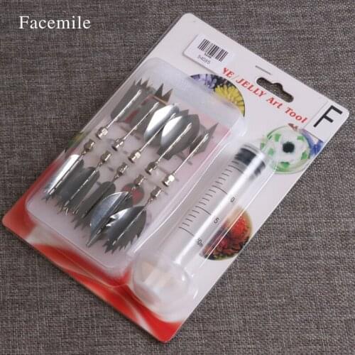 10 PCS/SET New 3D Jelly Art Tools Jelly Gelatin Tools Pudding Nozzle Pudding Pastry Nozzles Cake Tool 54085 Gift