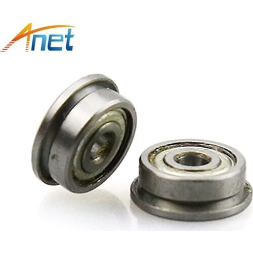10pcs/lot F623ZZ Pulley Bearing Guide Wheel Flange Bushing Ball Bearings 3*10*4 mm 3D Printer Part