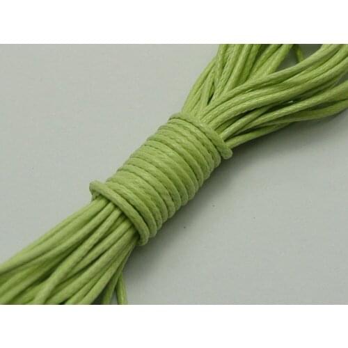 100 Yards Light Green Korean Waxed Cord String Thread 1mm for Bracelet Necklace