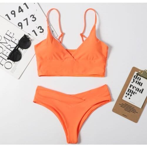 2021 Cross Style Swimwear Women Bandage High Waist Bikini Push Up Stroj Kapielowy Monokini Maio Biquini Mujer Banador Badpak