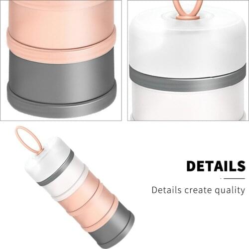 4-layer Portable Infant Milk Powder Box Snack Box Food Storage Container Stackable Milk Powder Dispenser For Outdoor