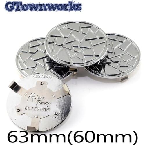 4pcs 63mm 60mm Universal Various Sizes Wheel Center Cap Fit 20214220 Metal Clip Zinc Alloy Auto Accessorie For Car Refit