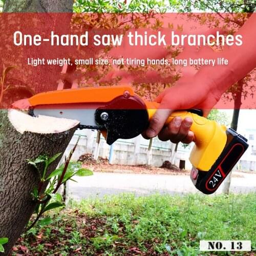 6 Inch Mini Electric Brush Infinitely Variable Speeds Rechargeable Pruning Saws 24V Portable Small Wood Splitting Chainsaw Tools