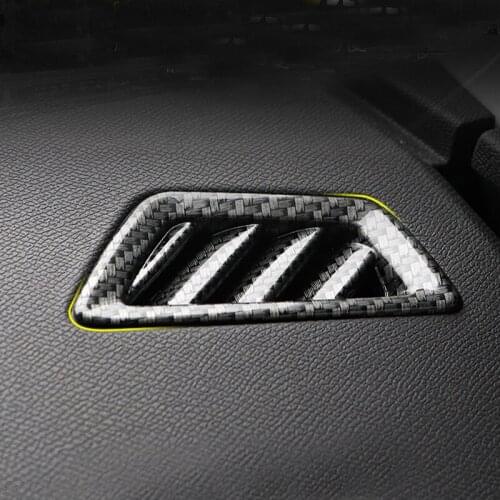 For Peugeot 3008 GT 5008 2nd 2017-2020 Interior Accessories Carbon Fiber Front Air Condition Outlet Vent Molding Cover Cap Trim